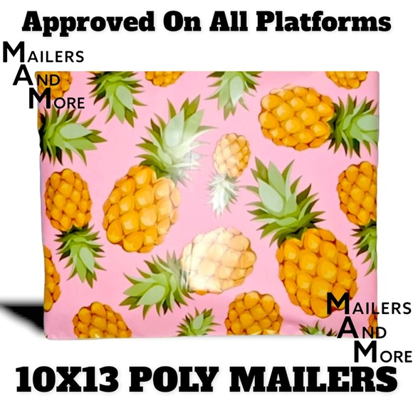 50 10X13 Poly Mailers Pineapple PRICE IS FIRM - Picture 4 of 11